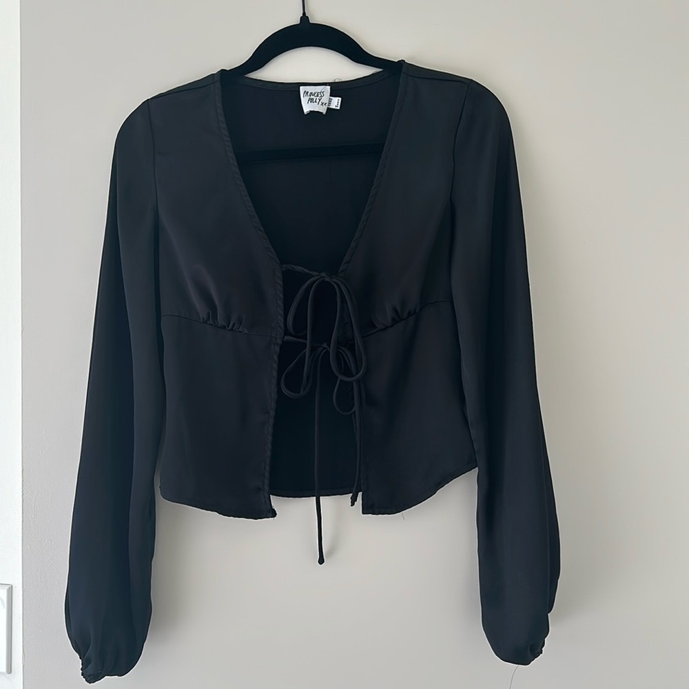 Princess Polly satin tie-top